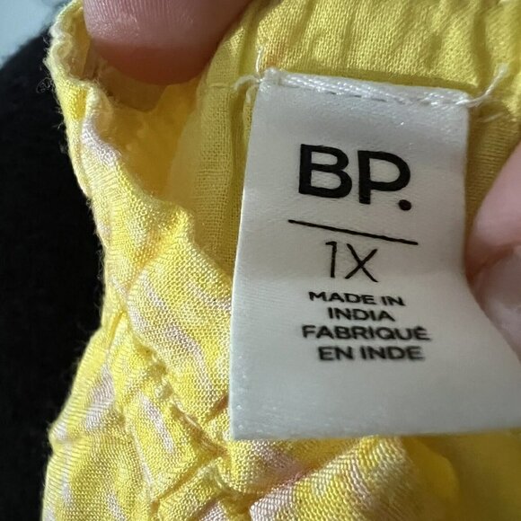 Nordstrom BP Sundress Mini Dress Plus Size 1X Yellow & Pink Sleeveless NEW - Picture 9 of 12